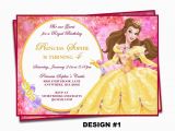 Belle Birthday Party Invitations Beauty and the Beast Invitation Belle Invitation Disney