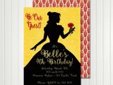 Belle Birthday Party Invitations Belle Invitation Belle Silhouette Belle Birthday Belle