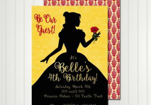 Belle Birthday Party Invitations Belle Invitation Belle Silhouette Belle Birthday Belle