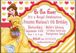 Belle Birthday Party Invitations Belle Invitation Disney Princess Belle Party Invitations