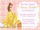 Belle Birthday Party Invitations Princess Belle Beauty the Beast Invitation Kid 39 S