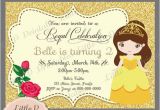 Belle Birthday Party Invitations Princess Belle Birthday Party Printable Invitations