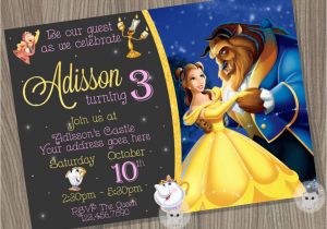 Belle Birthday Party Invitations Princess Belle Invitation Beauty and the Beast Invitation
