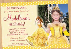 Belle Birthday Party Invitations Princess Belle Invitation Beauty and the Beast Invitation