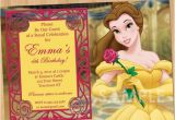 Belle Birthday Party Invitations Princess Belle Invitation Beauty and the Beast Party