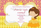 Belle Birthday Party Invitations Printable Princess Belle Birthday Party Invitation Plus Free