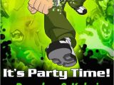 Ben 10 Birthday Invitation Cards Templates Ben 10 Birthday Invitation Party theme Ben Ten