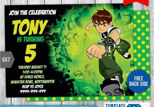 Ben 10 Birthday Invitation Cards Templates Ben 10 Birthday Invitation Wording Birthday Tale