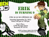 Ben 10 Birthday Invitation Cards Templates Ben 10 Inspired Birthday Invitation Card Party Ideas