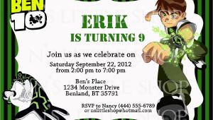 Ben 10 Birthday Invitation Cards Templates Ben 10 Inspired Birthday Invitation Card Party Ideas