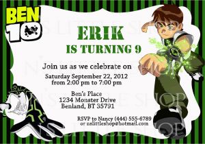 Ben 10 Birthday Invitation Cards Templates Ben 10 Inspired Birthday Invitation Card Party Ideas