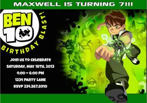 Ben 10 Birthday Invitation Cards Templates Ben 10 Party Games Printable Supplies