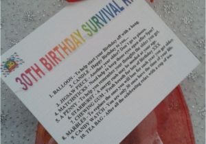 Best 30th Birthday Ideas for Him Details About 30th Birthday Survival Kit Fun Unusual