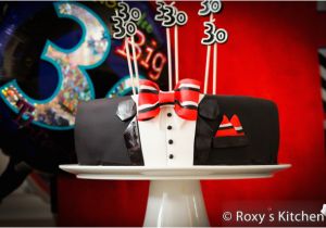Best 30th Birthday Ideas for Husband 30th Birthday Tuxedo Cake with Striped Bow Tie Tutorial