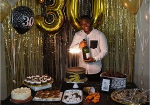 Best 30th Birthday Party Ideas for Him Black and Gold theme Dirtythirty Decorations Under 60