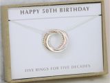 Best 50th Birthday Gifts for Her 50th Birthday Gift 50th Birthday Jewelry 50th Gift for