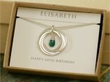 Best 60th Birthday Present for A Man 60th Birthday Gift for Mum Gift for Women Emerald Necklace