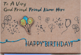 Best Birthday Card Ever Written Write Name On Birthday Card for Best Friends Happy