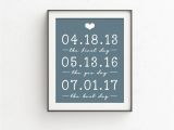 Best Birthday Gifts for Husband From Wife the First Day Wedding Gift Art Print Engagement Gift for