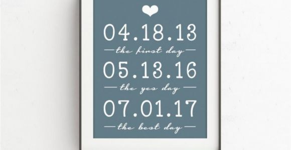 Best Birthday Gifts for Husband From Wife the First Day Wedding Gift Art Print Engagement Gift for