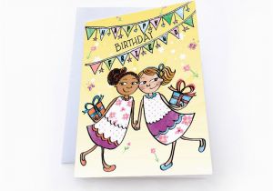 Best Free E Birthday Cards Uk Happy Birthday Best Friend Bff Greeting Card Multicultural