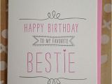 Best Gift Cards to Give for Birthdays Bestie Card Best Friend Letterpress Birthday Card
