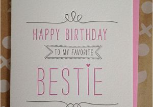 Best Gift Cards to Give for Birthdays Bestie Card Best Friend Letterpress Birthday Card