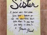 Best Gift for A Sister On Her Birthday Sister Canvas Quotes Sister Gift Flower Art Daisy Wall Art