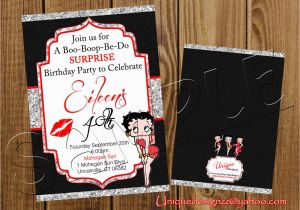 Betty Boop Birthday Invitations Betty Boop Birthday Invitation by Uniquedesignzzz On Etsy