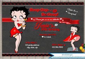 Betty Boop Birthday Invitations Betty Boop Birthday Invitations Adult Birthday Invitations