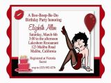 Betty Boop Birthday Invitations Betty Boop Birthday Party Invitation 60th Party