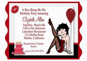 Betty Boop Birthday Invitations Betty Boop Birthday Party Invitation 60th Party