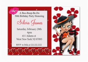 Betty Boop Birthday Invitations Betty Boop Birthday Party Invitation Printable