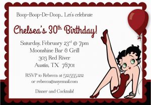 Betty Boop Birthday Invitations Boop Boop De Boop Birthday Invitation by Freshlycutcards