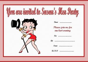 Betty Boop Birthday Invitations Personalised Betty Boop Hen Party Invitations X 10 Ebay