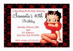 Betty Boop Birthday Invitations Personalized Betty Boop Birthday Party Invitation Printable