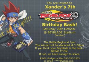 Beyblade Birthday Invitation Template Beyblade Birthday Card Printable Draestant Info