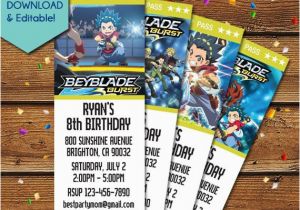 Beyblade Birthday Invitation Template Beyblade Birthday Invitation Beyblade Invitation Beyblade