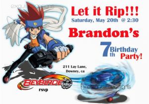 Beyblade Birthday Invitation Template Beyblade Birthday Invitation