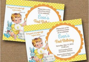 Bible Verse for 1st Birthday Invitations Baby 39 S First Birthday Invitation Diy Printable Quot Vintage