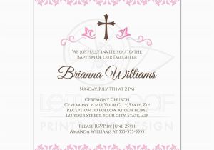 Bible Verse for 1st Birthday Invitations Baby Girl Baptism Invitations Baby Girl Christening