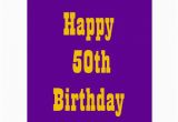 Big 50th Birthday Cards Purple and Gold 50th Big Birthday Card Zazzle