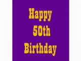 Big 50th Birthday Cards Purple and Gold 50th Big Birthday Card Zazzle