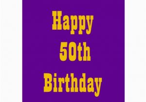 Big 50th Birthday Cards Purple and Gold 50th Big Birthday Card Zazzle