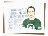 Big Bang theory Birthday Card Big Bang theory Sheldon Birthday Card
