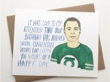 Big Bang theory Birthday Card Big Bang theory Sheldon Birthday Card