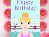 Big Birthday Cards In Stores Ballerina Girl Large Birthday Card Colour their Day