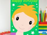 Big Birthday Cards In Stores Boy In Purple Large Birthday Card Colour their Day