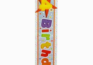 Big W Happy Birthday Banner Happy 4th Birthday Party Banner Big W