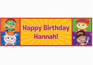 Big W Happy Birthday Banner Personalized Super why Happy Birthday Banner Walmart Com